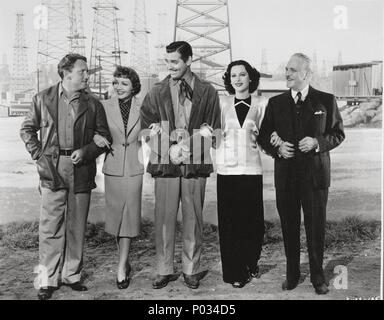 Original Film Title: BOOM TOWN.  English Title: BOOM TOWN.  Film Director: JACK CONWAY.  Year: 1940.  Stars: CLARK GABLE; CLAUDETTE COLBERT; SPENCER TRACY; FRANK MORGAN; HEDY LAMARR. Credit: M.G.M / Album Stock Photo