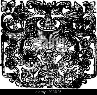 . English: Fleuron from book: A caveat against admitting Rome and France to intermeddle in the elections of Protestant English Parliaments. 34 A caveat against admitting Rome and France to intermeddle in the elections of Protestant English Parliaments Fleuron T080509-3 Stock Photo