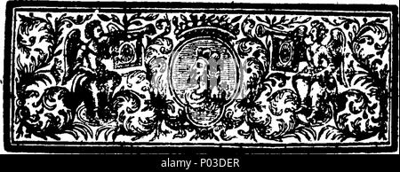 . English: Fleuron from book: A caveat to Britons: being the history of Fieschi's conspiracy against the state of Genoa. Translated from the Italian of Signor Mascardi. To which is prefix'd, a preface, shewing the reasons of its present publication. 34 A caveat to Britons- being the history of Fieschi's conspiracy against the state of Genoa Fleuron T096577-7 Stock Photo