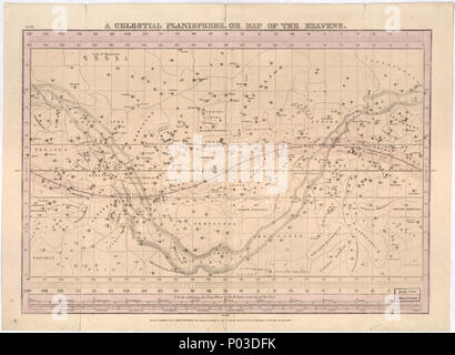 . English: 'Entered according to Act of Congress Septr. 1st. 1835 by F.J. Huntington of the State of Connecticut.' 'Pl. VIII.' Available also through the Library of Congress Web site as a raster image. LC copy imperfect: Fragile, taped along vertical fold line.  . A celestial planisphere, or map of the heavens. 1835. Huntington, Francis Junius; Evans, William Gardner; Burritt, Elijah H. (Elijah Hinsdale) 34 A celestial planisphere, or map of the heavens LOC 2013593157 Stock Photo