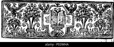 . English: Fleuron from book: A compleat key to The dispensary. 63 A compleat key to The dispensary. Fleuron T031014-23 Stock Photo