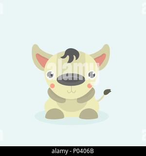 Cartoon funny hyena. Stock Vector