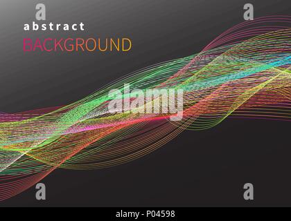 Smooth flow lines isolated. Abstract wave, soundwave, sound, breeze, wavy background, abstract poster banner Vector illustration	 Stock Vector