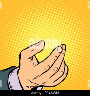 men hand presentation gesture Stock Vector