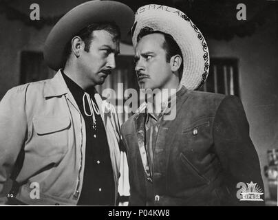 Original Film Title: DOS TIPOS DE CUIDADO.  English Title: TWO CAREFUL FELLOWS.  Film Director: ISMAEL RODRIGUEZ.  Year: 1953.  Stars: JORGE NEGRETE; PEDRO INFANTE. Credit: TELE-VOZ / Album Stock Photo