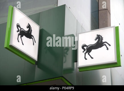 A branch of Lloyds Bank on Oxford Street, central London. Stock Photo