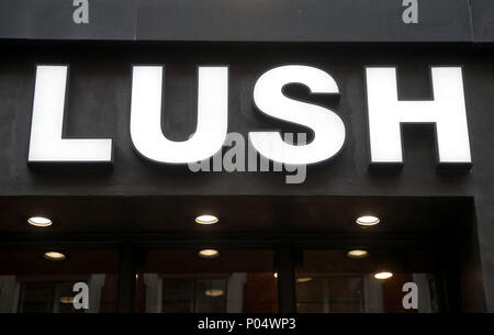A branch of Lush on Oxford Street, central London. Stock Photo