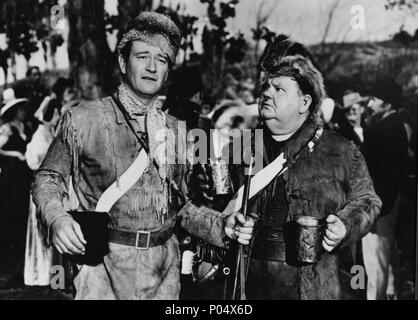 Original Film Title: THE FIGHTING KENTUCKIAN.  English Title: THE FIGHTING KENTUCKIAN.  Film Director: GEORGE WAGGNER.  Year: 1949.  Stars: JOHN WAYNE; OLIVER HARDY. Credit: REPUBLIC PICTURES / Album Stock Photo