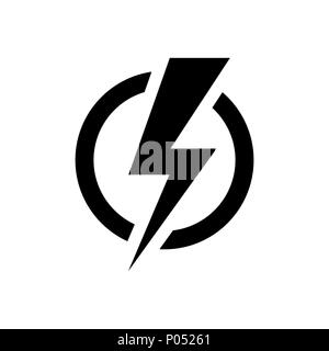 Lightning bolt icon. Electric power symbol Stock Vector