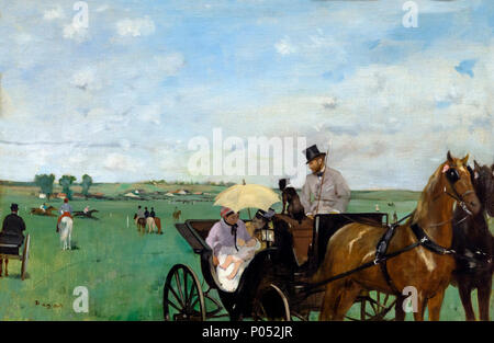 At the Races in the Countryside, Edgar Degas, 1869, Museum of Fine Arts, Boston, Mass, USA, North America Stock Photo