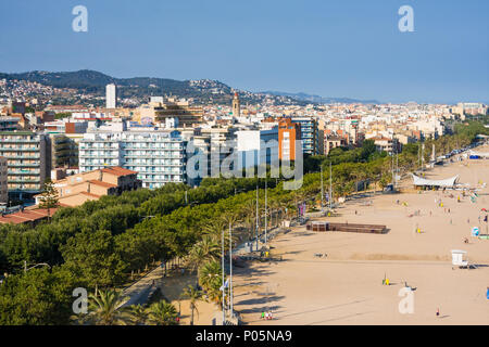 Beaches, coast in Calella. Catalonia. Spain Stock Photo