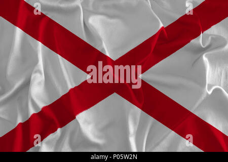 Flag of Alabama Background, The Heart of Dixie Stock Photo