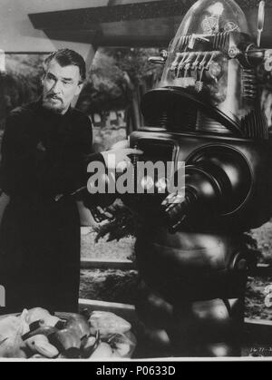 Original Film Title: FORBIDDEN PLANET. English Title: FORBIDDEN PLANET.  Film Director: FRED M. WILCOX. Year: 1956. Stars: LESLIE NIELSEN; ANNE  FRANCIS. Credit: M.G.M. / Album Stock Photo - Alamy