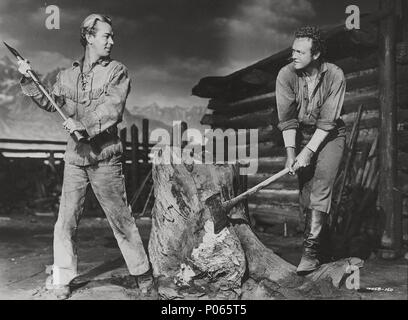 Original Film Title: SHANE.  English Title: SHANE.  Film Director: GEORGE STEVENS.  Year: 1953.  Stars: VAN HEFLIN; ALAN LADD. Credit: PARAMOUNT PICTURES / Album Stock Photo