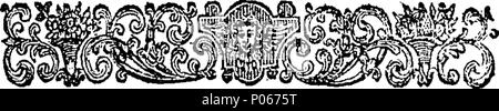 . English: Fleuron from book: A dissertation on the eclipse mentioned by Phlegon. Or, an enquiry whether that eclipse had Any Relation to the darkness which happened at our Saviour's Passion. By Arthur Ashley Sykes, D. D. 95 A dissertation on the eclipse mentioned by Phlegon Fleuron T025393-2 Stock Photo