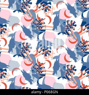 Abstract collage pattern seamless texture vector. Stock Vector