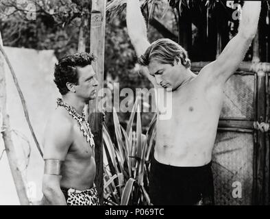 Original Film Title: TARZAN AND THE SHE-DEVIL.  English Title: TARZAN AND THE SHE-DEVIL.  Film Director: KURT NEUMANN.  Year: 1953.  Stars: HENRY BRANDON; LEX BARKER. Credit: RKO / Album Stock Photo