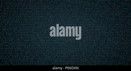 Background from binary code. Blue glow. High technologies, programming, sci-fi. Vector illustration EPS 10 Stock Vector