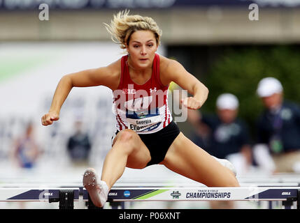 June 9, 2018. Georgia Ellenwood of Wisconsin competes in the Long Jump