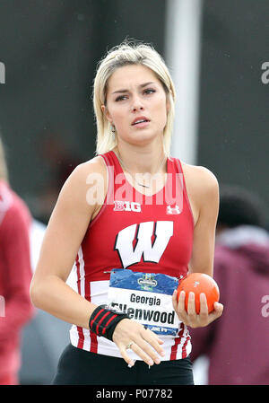 June 9, 2018. Georgia Ellenwood of Wisconsin competes in the Long Jump