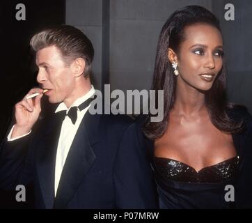 Iman and David Bowie 1990 Photo By John Barrett/PHOTOlink/MediaPunch