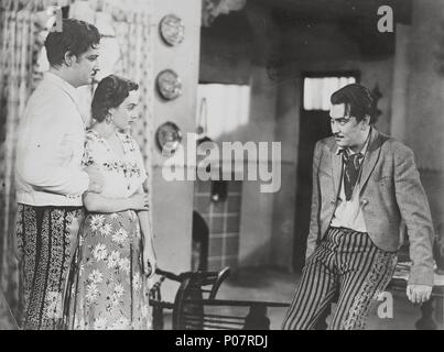 Original Film Title: ASI SE QUIERE EN JALISCO.  English Title: LOVE IN JALISCO.  Film Director: FERNANDO DE FUENTES.  Year: 1942.  Stars: CARLOS L. MOCTEZUMA; JORGE NEGRETE. Stock Photo