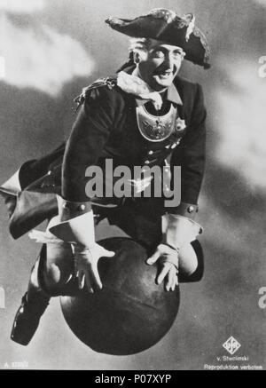Original Film Title: MUNCHHAUSEN.  English Title: MUNCHHAUSEN.  Film Director: JOSEF VON BAKY.  Year: 1943.  Stars: HANS ALBERS. Credit: U.F.A / Album Stock Photo