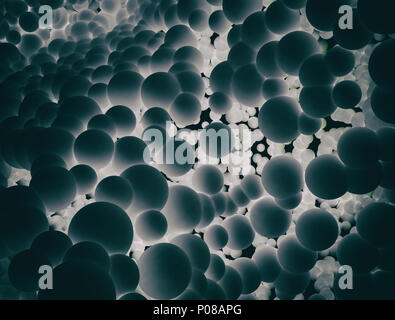 Cluster of dark molecules abstract background Stock Photo