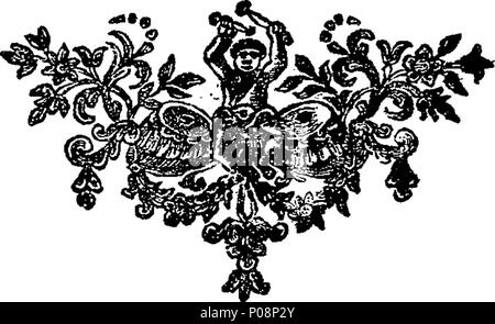 . English: Fleuron from book: A letter to the Right Honourable the E---l of T---q---r. 126 A letter to the Right Honourable the E-l of T-q-r. Fleuron T038409-1 Stock Photo