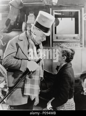 Original Film Title: THE PERSONAL HISTORY, ADVENTURES, EXPERIENCE, & OBSERVATION OF DAVID COPPERFIELD THE YOUNGER.  English Title: DAVID COPPERFIELD.  Film Director: GEORGE CUKOR.  Year: 1935.  Stars: W. C. FIELDS; FREDDIE BARTHOLOMEW. Credit: M.G.M / Album Stock Photo