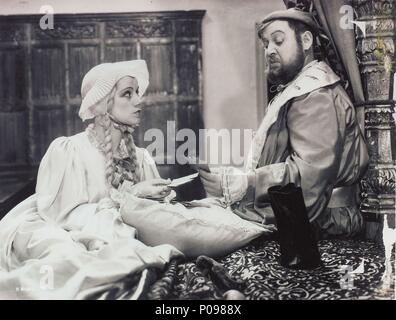 Original Film Title: THE PRIVATE LIFE OF HENRY VIII.  English Title: THE PRIVATE LIFE OF HENRY VIII.  Film Director: ALEXANDER KORDA.  Year: 1933.  Stars: ELSA LANCHESTER; CHARLES LAUGHTON. Credit: UNITED ARTISTS / Album Stock Photo