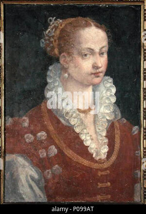 . Isabella de' Medici, figlia di Cosimo I  . Portrait of Bianca Cappello Alternative title(s): Portrait of Isabella de' Medici . between circa 1560 and circa 1585 281 Biancacapello1548 Stock Photo