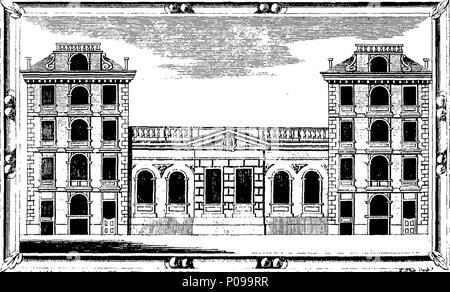 . English: Fleuron from book: A new and compleat history and survey of the cities of London and Westminster, the Borough of Southwark, and Parts adjacent; from the earliest accounts, to the begining of the year 1770. Containing I. An Account of the original Foundation, and modern State of those Places. II. Their Laws, Charters, Customs, Privileges, Immunities, Government, Trade and Navigation. III. A Description of the several Wards, Parishes, Liberties, Precincts, Churches, Palaces, Noblemen's Houses, Hospitals, and other public Buildings. IV. An Account of the Curiosities of the Tower of Lon Stock Photo