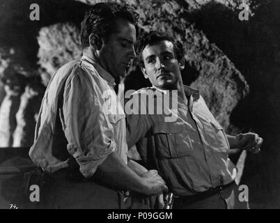 Original Film Title: LA CORONA NEGRA.  English Title: BLACK CROWN.  Film Director: LUIS SASLAVSKY.  Year: 1951.  Stars: VITTORIO GASSMAN; ROSSANO BRAZZI. Credit: SUEVIA FILMS-CESAREO GONZALEZ/GUION  PROD. CINEMATOGRAFICAS/ / Album Stock Photo