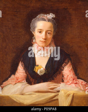 . Lady in a Pink Silk Dress . circa 1762 280 Allan Ramsay - Lady in a Pink Silk Dress - Google Art Project Stock Photo