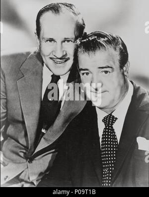 Stars: BUD ABBOTT; LOU COSTELLO. Stock Photo