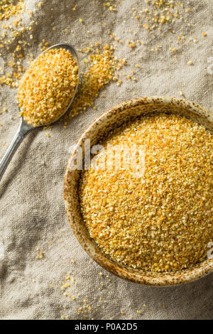 Raw Dry Organic Lemon Rind Zest in a Bowl Stock Photo
