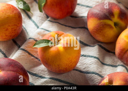 Raw Organic Orange Peaches Ready to Eat Stock Photo