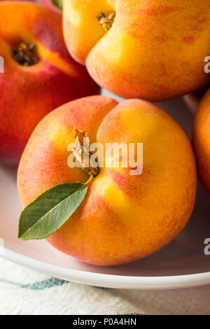 Raw Organic Orange Peaches Ready to Eat Stock Photo