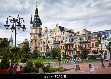 Beautiful building at Europe Square in Batumi, Georgia Stock Photo