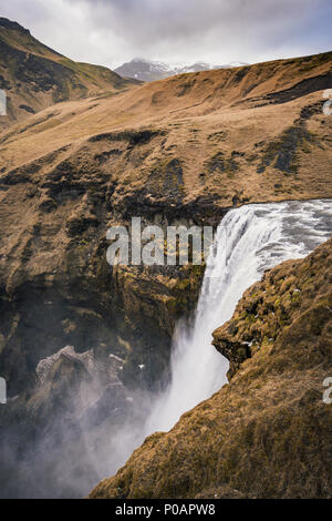 Skogafoss Waterfall, Skogar, South Iceland, Iceland Stock Photo