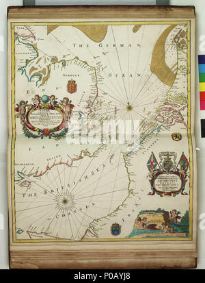 Chart of the North Sea from France to Greenland, from 19th century ...