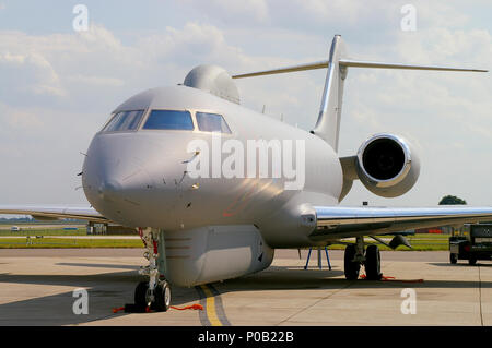 Royal Air Force, RAF R1 Sentinel ZJ692, an airborne battlefield and ground surveillance aircraft. Raytheon Sentinel based on Bombardier Global Express Stock Photo