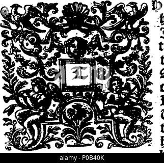 . English: Fleuron from book: An Act for the kings most gracious, general, and free pardon. 300 An Act for the kings most gracious, general, and free pardon. Fleuron N052347-2 Stock Photo