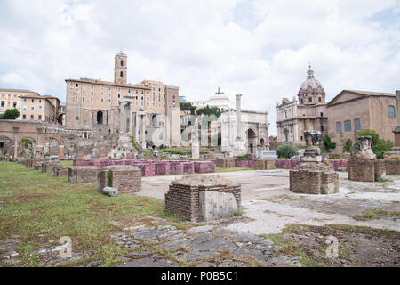 Rome, Italy. 08th June, 2018. Artistic installation 'Help the Ocean' created by the Italian artist Maria Cristina Finucci positioned on the remains of the Basilica Giulia in the Roman Forum Credit: Matteo Nardone/Pacific Press/Alamy Live News Stock Photo