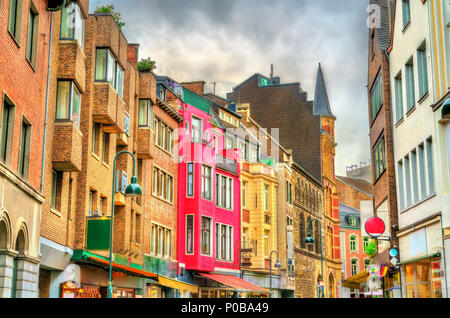 Buildings in the old town of Aachen, Germany Stock Photo