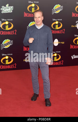 Bob Odenkirk attending the Disney And Pixar's 'Incredibles 2' premiere at the El Capitan Theatre on June 5, 2018 in Los Angeles, California. Stock Photo