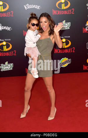 Jana Kramer, Jolie Rae Caussin and Mike Caussin at Disney Pixar's