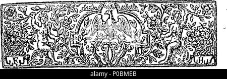 . English: Fleuron from book: A seasonable caveat against popery: or, an essay on the merchandise of Slaves and Souls of Men; Revelations XVIII. 13. With an application thereof to the church of Rome. By a gentleman. 186 A seasonable caveat against popery- or, an essay on the merchandise of Slaves and Souls of Men; Revelations XVIII Fleuron T059160-1 Stock Photo