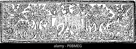 . English: Fleuron from book: A seasonable caveat against popery: or, an essay on the merchandise of Slaves and Souls of Men; Revelations XVIII. 13. With an application thereof to the church of Rome. By a gentleman. 186 A seasonable caveat against popery- or, an essay on the merchandise of Slaves and Souls of Men; Revelations XVIII Fleuron T059160-4 Stock Photo